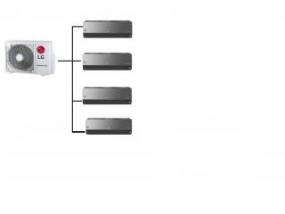 Klimatizace Multisplit LG Artcool Mirror 1+4 (2,5kW + 2,5kW + 2,5kW + 2,5kW)  R32 včetně montáže