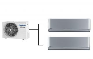 Klimatizace Panasonic Etherea silver 1+2 (2,5kW + 3,5kW) Multi-split R32 včetně montáže