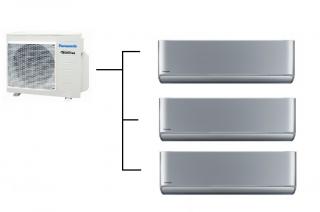 Klimatizace Panasonic Etherea silver 1+3 (2kW + 2,5kW + 2,5kW) Multi-split R32 včetně montáže