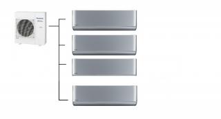 Klimatizace Panasonic Etherea silver 1+4 (2kW + 2kW + 2kW + 2kW) Multi-split R32 včetně montáže