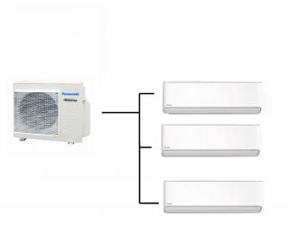 Klimatizace Panasonic Etherea white 1+3 (2kW + 2,5kW + 2,5kW) Multi-split R32 včetně montáže