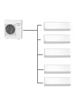 Klimatizace Panasonic Etherea white 1+5 (2kW + 2kW + 2kW + 2kW + 2kW) Multi-split R32 včetně montáže