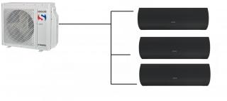 Klimatizace Sinclair Terrel black 1+3 (2,7kW + 2,7kW + 3,5kW) Multi-split R32 včetně montáže