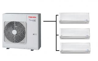 Klimatizace Toshiba Daiseikai 9 1+3 (2,5kW + 2,5kW + 3,5kW) R32 včetně montáže