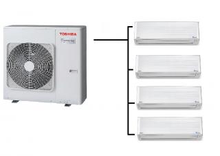 Klimatizace Toshiba Daiseikai 9 1+4 (2,5kW + 2,5kW + 2,5kW + 2,5kW) R32 včetně montáže