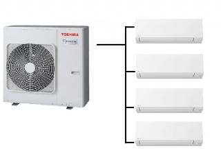 Klimatizace Toshiba Shorai Edge 1+4 (2,5kW + 2,5kW + 2,5kW + 2,5kW) Multi-split R32 včetně montáže