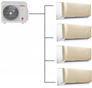 Klimatizace Vivax gold 1+4 (2,7kW + 2,7kW + 2,7kW + 2,7kW) Multi-split R32 včetně montáže