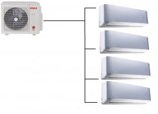 Klimatizace Vivax silver 1+4 (2,7kW + 2,7kW + 2,7kW + 2,7kW) Multi-split R32 včetně montáže