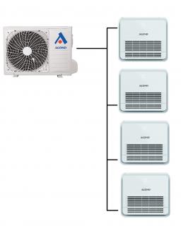 Parapetní klimatizace Acond AKT 1+4 (2,9kW + 2,9kW + 2,9kW + 2,9kW) Multi-split R32 včetně montáže