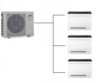 Parapetní klimatizace Aux 1+3 ( 3,5kW + 3,5kW + 3,5kW) Multi-split R32 včetně montáže