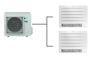 Parapetní Klimatizace Daikin Perfera F 1+2 (2,5kW + 2,5kW) Multi-split R32 včetně montáže