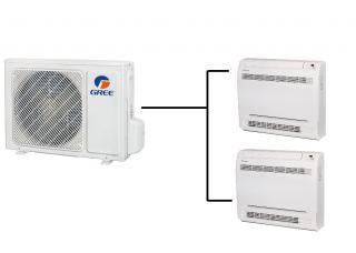 Parapetní Klimatizace Gree 1+2 (2,7kW + 2,7kW) Multi-split R32 včetně montáže