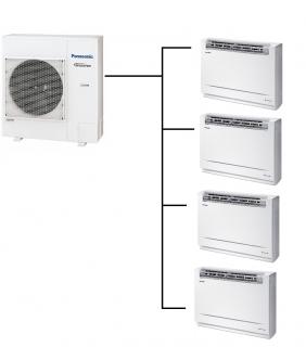 Parapetní Klimatizace Panasonic Ufe 1+4 ( 2,5kW + 2,5kW + 2,5kW + 2,5kW) Multi-split R32 včetně montáže