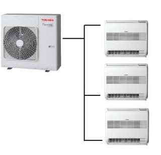 Parapetní Klimatizace Toshiba Suzumi 1+3 (2,5kW + 2,5kW + 2,5kW) Multi-split R32 včetně montáže