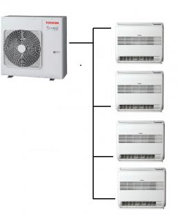 Parapetní Klimatizace Toshiba Suzumi 1+4 (2,5kW + 2,5kW + 2,5kW + 2,5kW) Multi-split R32 včetně montáže