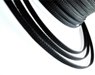 ELECAUDIO Black Expandable Braided Nylon Sleeve (PET) 7 - 15mm