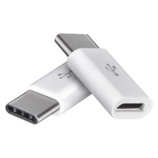 Adapter micro USB-B 2.0 / USB-C 2.0, white, 2 pcs