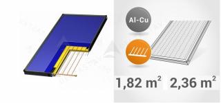 AlCu flat plate solar collector with structural glass Typ: AlCu flat plate solar collector with structural glass KS2600F TLP AC 2,36 m²