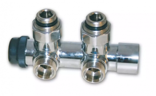 Connection valve OPTIMA - corner, 1/2  x M 24 - chrome