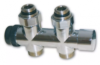 Connection valve OPTIMA - straight, 1/2  x M 24 - chrome