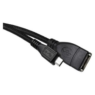 Data OTG cable USB-A 2.0 / micro USB-B 2.0 with reduction function, 15 cm, black
