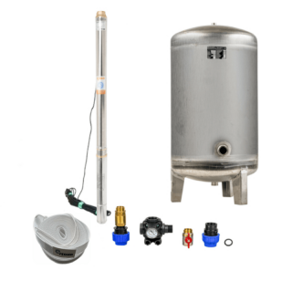 Domestic waterworks with submersible pump 2,5  STM 24/140L stainless steel - RTS