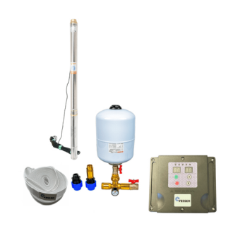 Domestic waterworks with submersible pump 3  STM 20 with frequency converter - RTS