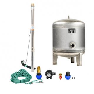 Domestic waterworks with submersible pump 3  STM 24 / 90l stainless steel - RTS