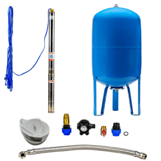 Domestic waterworks with submersible pump 3TI-37 / 100l - RTS