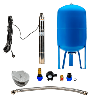 Domestic waterworks with submersible pump SCR-0,50/100l