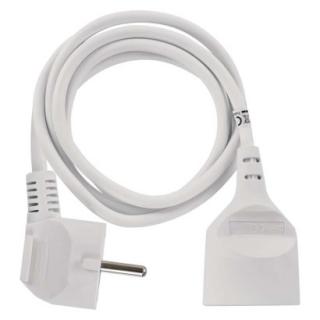 Extension cable 1.5 m / 1 socket / white / PVC / 1 mm2