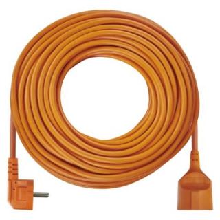 Extension cable 30 m / 1 socket / orange / PVC / 230 V / 1.5 mm2