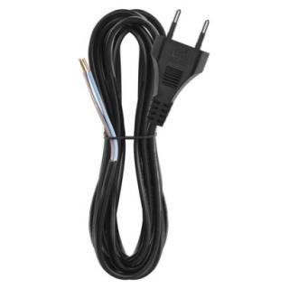 Flexo PVC cord 2×0,75mm2, 3m, black