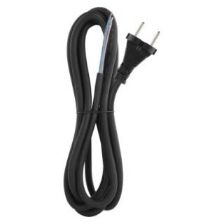 Flexo rubber cord 2×1,5mm2, 3m, black