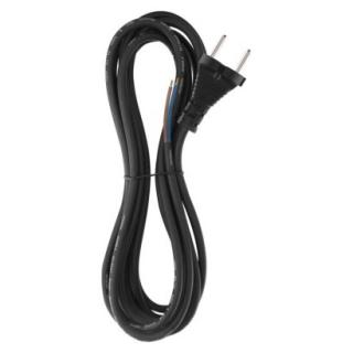 Flexo rubber cord 2×1mm2, 5m, black