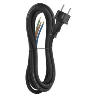 Flexo rubber cord 3×2,5mm2, 3m, black