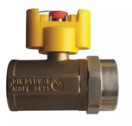 Gas ball valve G24 - with integrated pressure plug - 1 ; corner off-axis  IVAR.G24-R