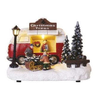 LED Christmas car, 13,7 cm, 3× AA, inside, warm white