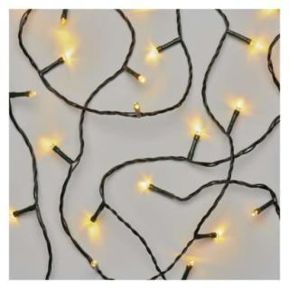 LED Christmas chain green, 12 m, indoor and outdoor, warm white