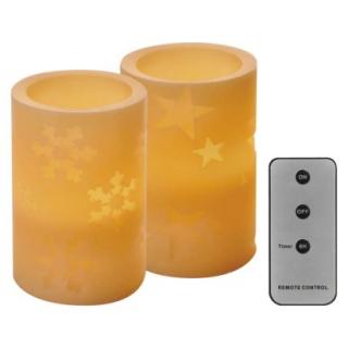 LED decoration - 2× wax candle, 12,5 cm, 2× AA, controller, timer