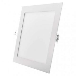 LED panel 220×220, štvorcový vstavaný biely, 18W teplá biela