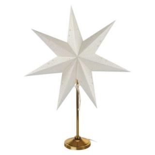 LED paper star with gold stand, 45 cm, indoor