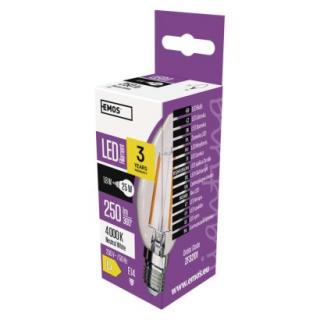 LED žiarovka Filament Candle 1,8W E14 neutrálna biela