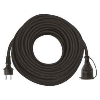 Outdoor extension cable 30 m / 1 socket / black / rubber-neoprene / 230 V / 1.5 mm2