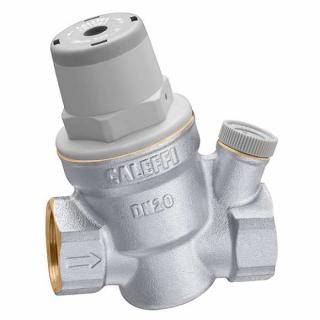 Pressure reducing valve 1/2 , PN 16bar, working range 1-5,5 bar, T max.+80 °C, with 1/4  F connection to pressure gauge