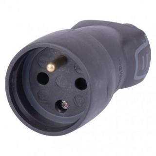 Rubber socket black IP40