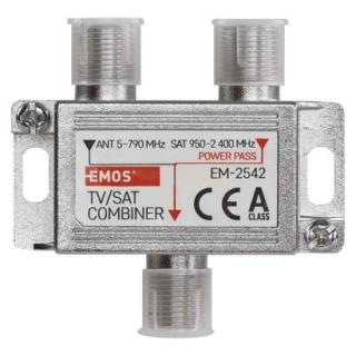 Satellite and antenna signal combiner (TV/SAT)