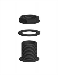 Set of threaded grommets for plastic tanks - 2 x 1 +3/4  - action  IVAR.PRISLUSENSTVI PN