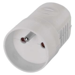 Socket for extension cable, white