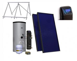 Solar kit No. IX M Typ: Basic solar kit No. IX M + carriers for flat roof up to 15° inclination